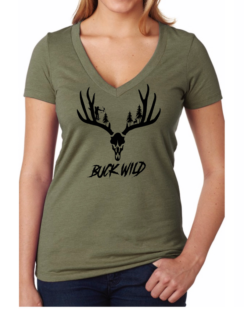 Hunting Scenic Deadhead  T-shirt - Dirty Doe & Buck Wild 