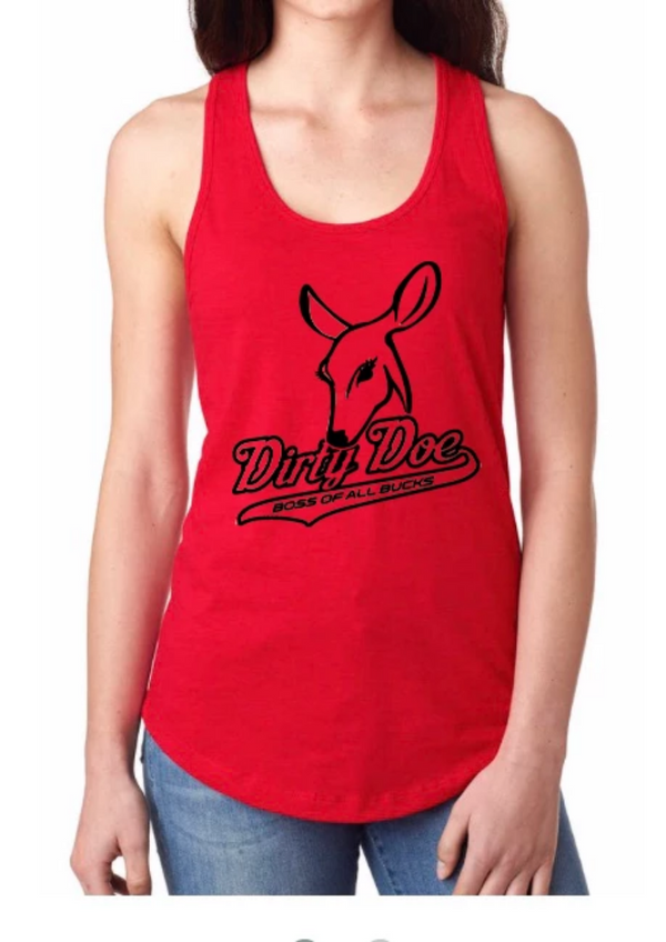 Dirty Doe Racer Back Tank Tops (assorted colors) - Dirty Doe & Buck Wild 