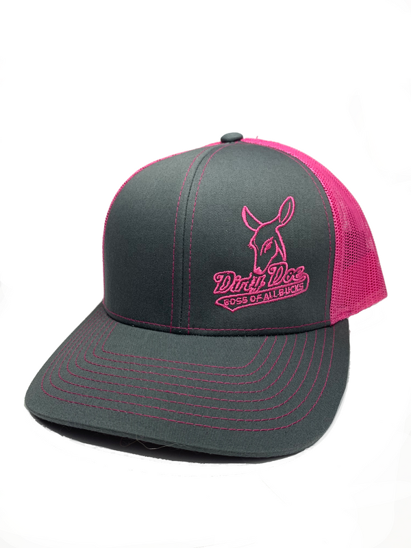 Dirty Doe Boss Of All Bucks  Pink & Gray Snapback Hat - Dirty Doe & Buck Wild 