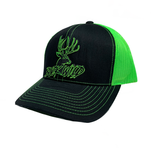 Buckwild Neon Green Patch Snapback hat - Dirty Doe & Buck Wild 