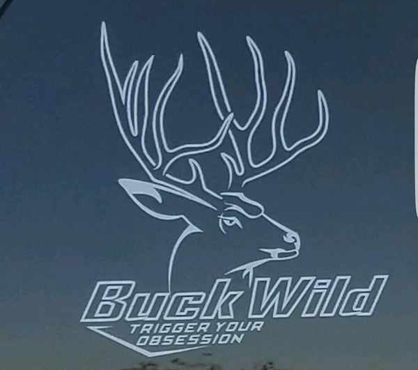 Buck Wild White Decal 10X10 - Dirty Doe & Buck Wild 