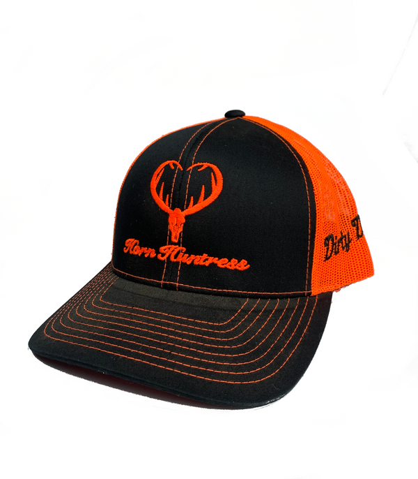 Dirty Doe Horn Huntress Neon Orange Snapback Hat - Dirty Doe & Buck Wild 