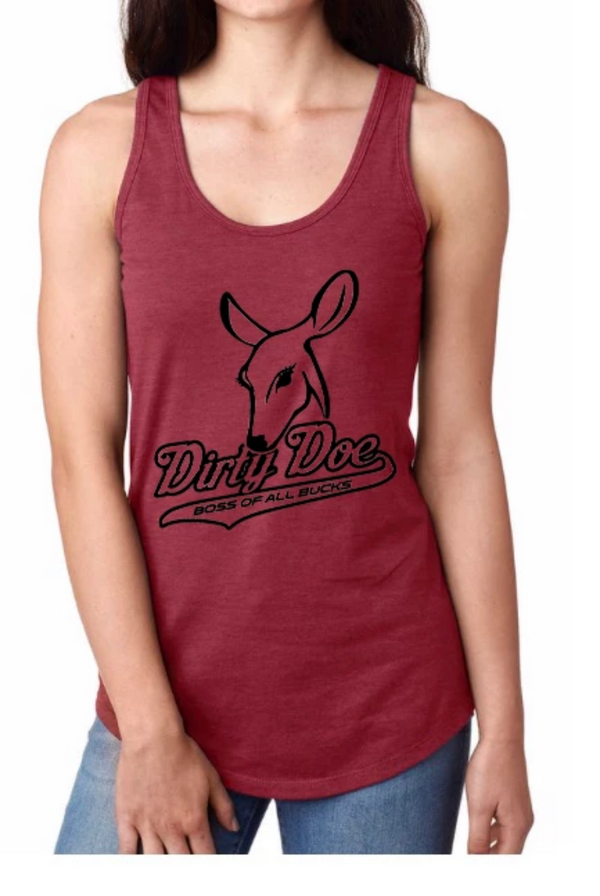Dirty Doe Racer Back Tank Top (assorted colors) - Dirty Doe & Buck Wild 