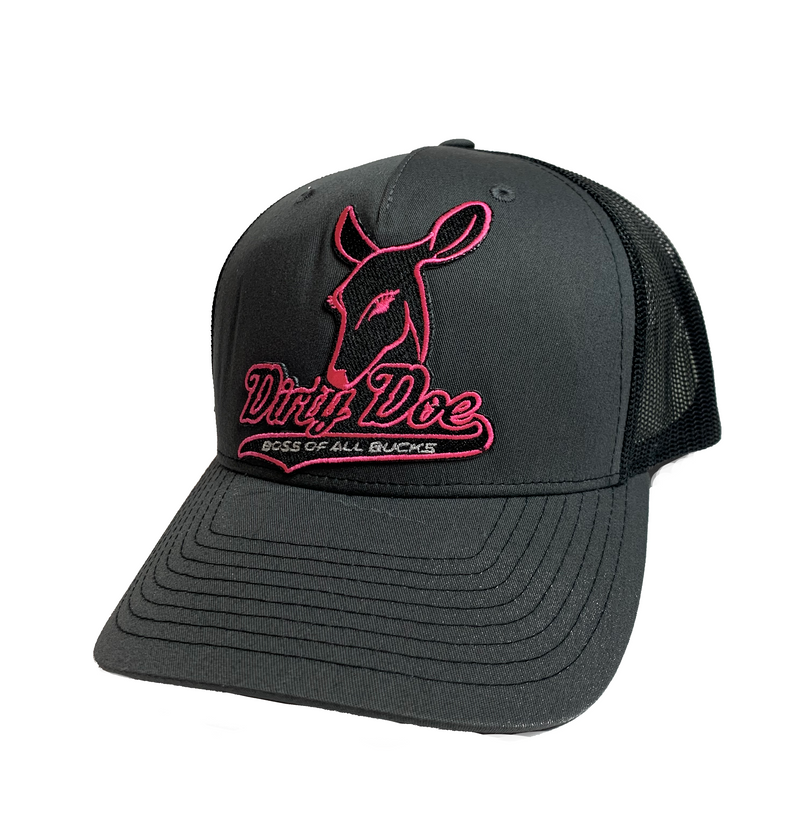 Dirty Doe “Gun Smoke Pink” Patch Hat - Dirty Doe & Buck Wild 