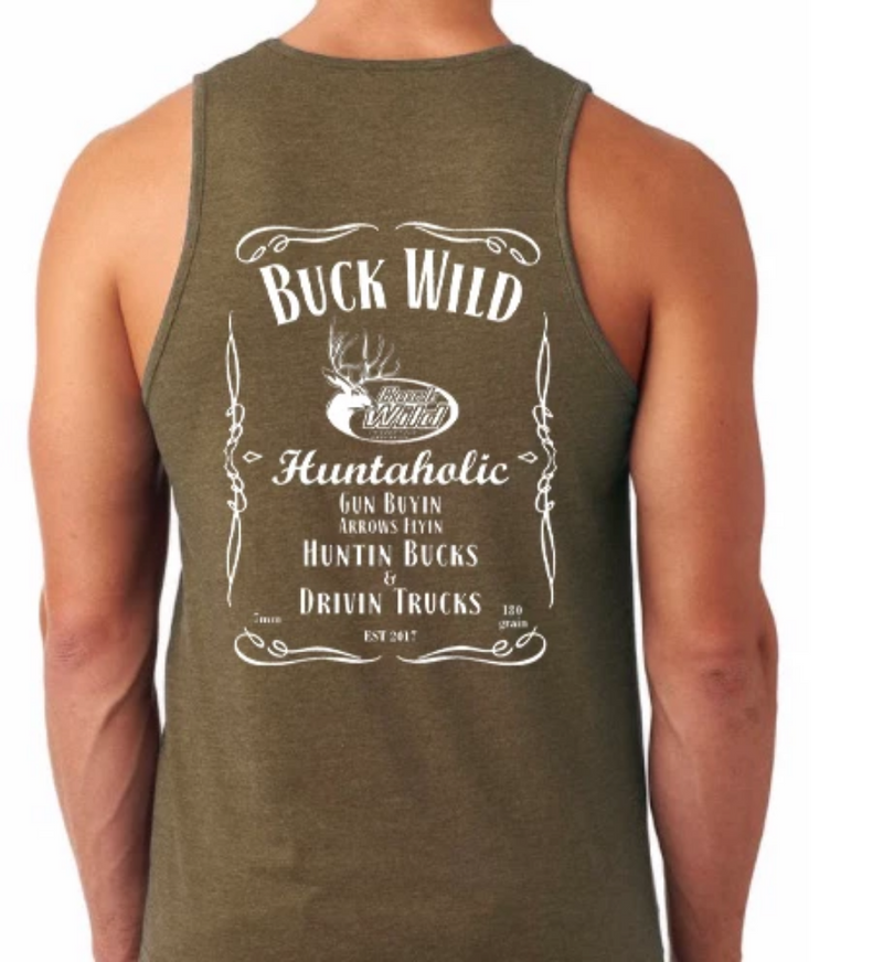 Huntaholic Buckwild Tank Top - Dirty Doe & Buck Wild 