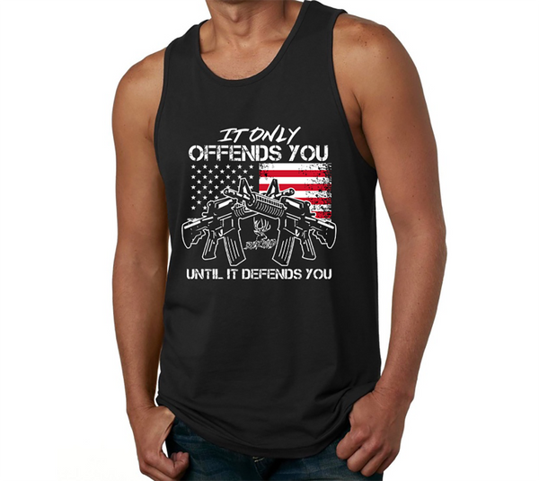 Buck Wild It Only Offends You Until It Defends You Black Tank Top - Dirty Doe & Buck Wild 